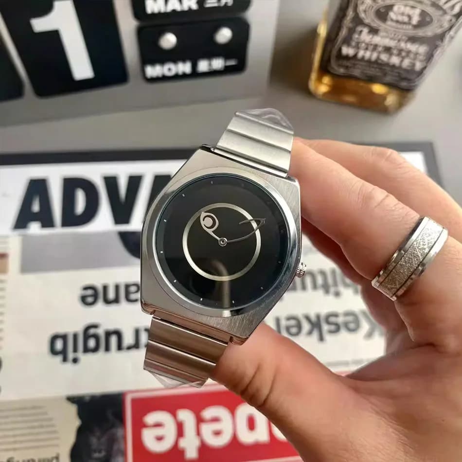 Men's Watch With Black Eyes, Unique Gift, High Quality Quartz Watch Couple, Stainless Steel Strap, Brand Waterproof Retro Men's Watch