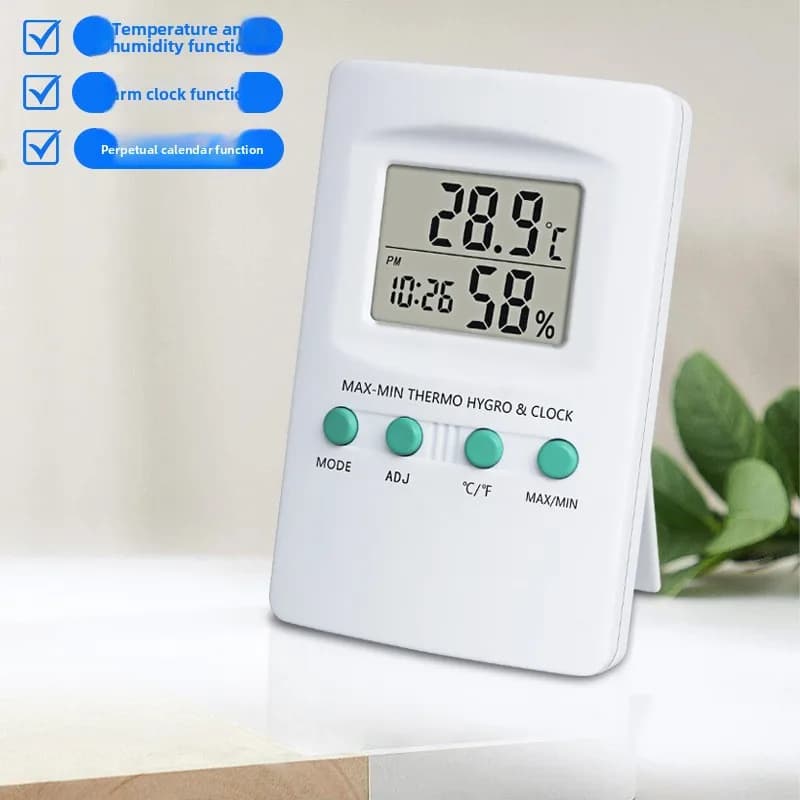 Thermometer Electronic Igrometer Multifunction TL8007B, Precise for Domestic Use, High Precision with Data