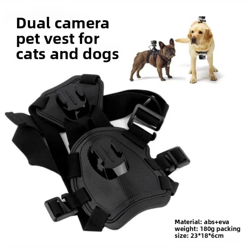 Adjustable Pet Harness for GoPro Fetch, Dog Cat Chest Belt Back Mount, Sports Camera POV Recording Strap