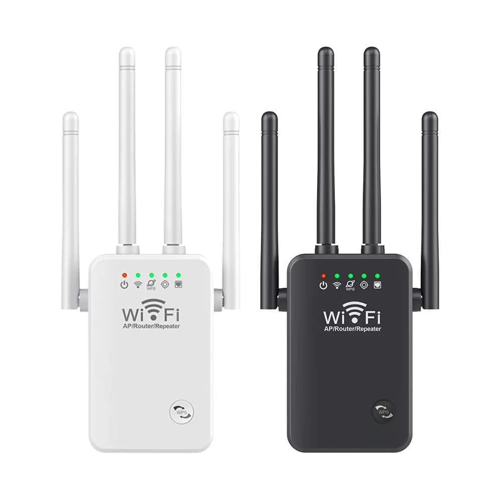 WiFi Extenders Signal Booster 2.4 GHz Wireless Internet Repeater 300Mbps 4 Antenna Long Range for Home with Ethernet Port