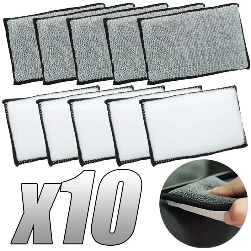 X10 Morbido Doppio Lato In Microfibra Spugna Per La Pulizia Della Pelle Per Auto Asciugamano In Microfibra Spugna Per Cera Strumenti di Dettagli Auto Lavaggio Auto