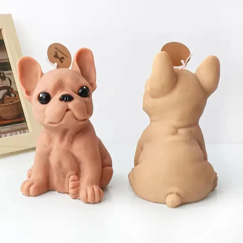 Stampo in Silicone per Candele a Forma di Cucciolo di Bulldog Francese, Ultimi Modelli 2026, per Resina Animale, Cuccioli di Cane, Decorazioni per la Casa, Regali