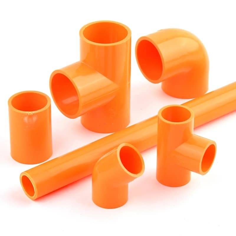 Connettore per tubo in PVC arancione 20 ~ 50mm Tee diretto 90 ° giunto a gomito irrigazione da giardino raccordi fai da te acquario serbatoio di pesce giunti di troppopieno