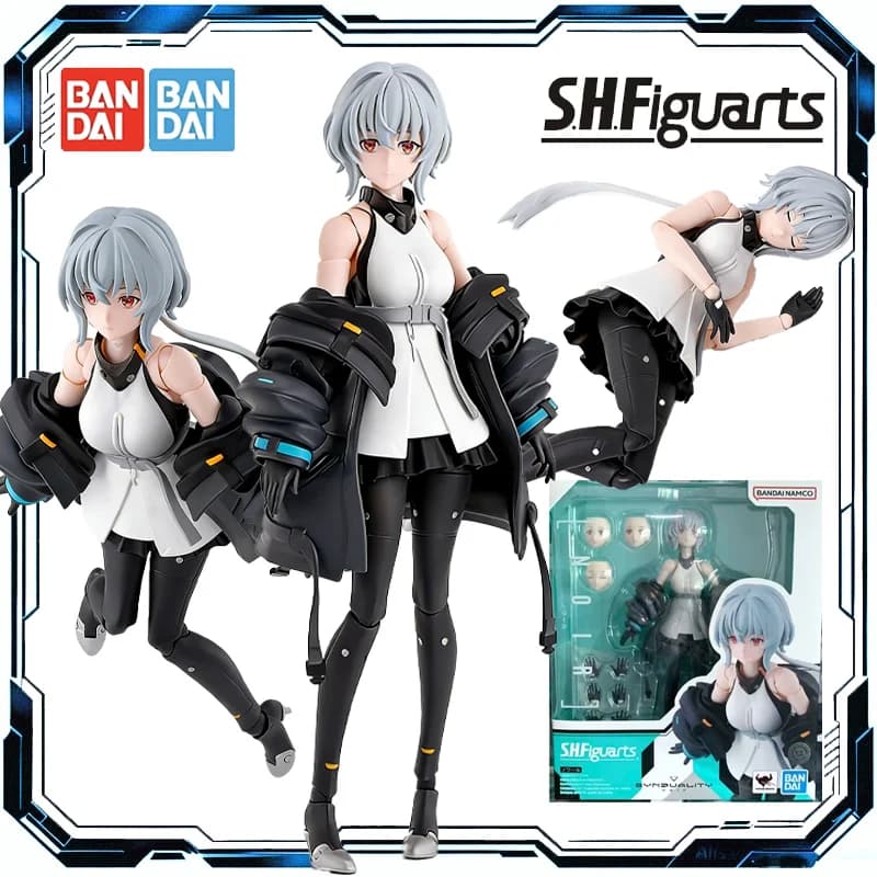 Bandai Originale SHF SYNDUALITY NOIR Action Figure Anime da Collezione con Articolazioni Mobili, Modellino Giocattolo, Ornamento, Regalo per Bambini e Ragazze