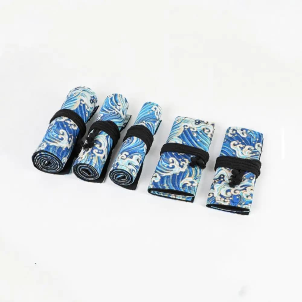 12/24/36/48/72 fori tela arrotolabile astuccio portapenne astuccio per trucco custodia per trucco custodia per materiale scolastico