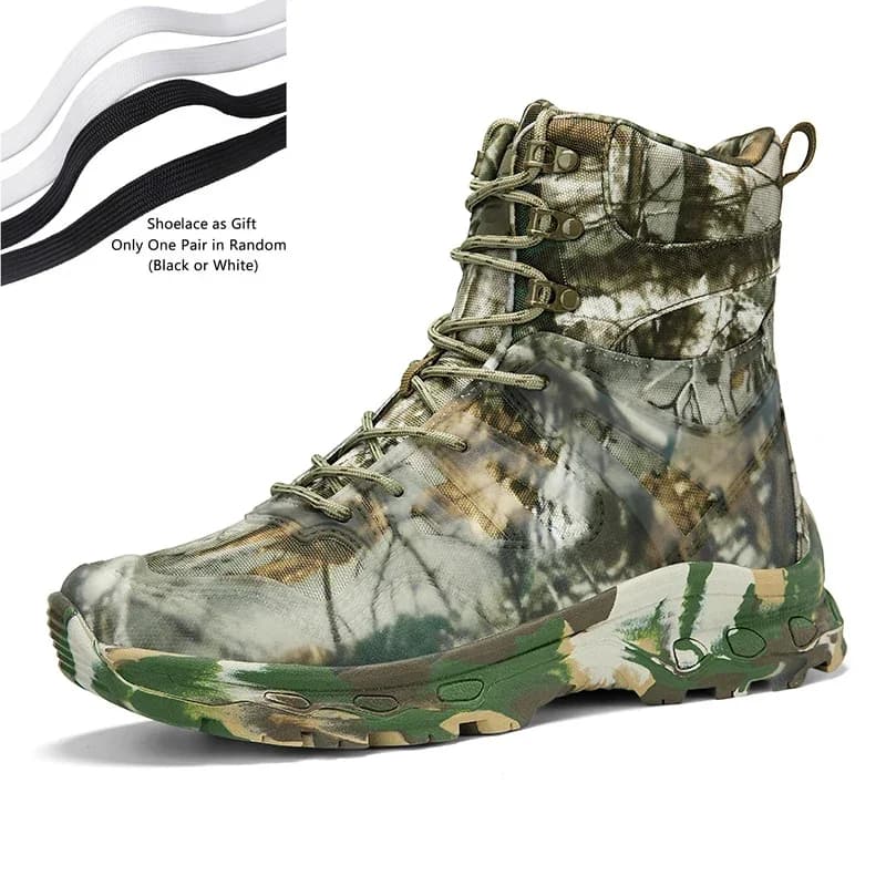 Scarponi da trekking mimetici alla moda per uomo Stivali da trekking impermeabili con plateau Stivali da esterno antiscivolo da uomo Scarpe da uomo di grandi dimensioni 47