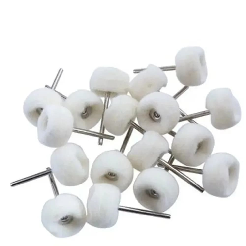 10 Pezzi Mini Dischi Abrasivi in Feltro con Gambo da 3mm, Ruote Lucidanti per Metallo, Spazzole per Utensili Rotanti, Accessori