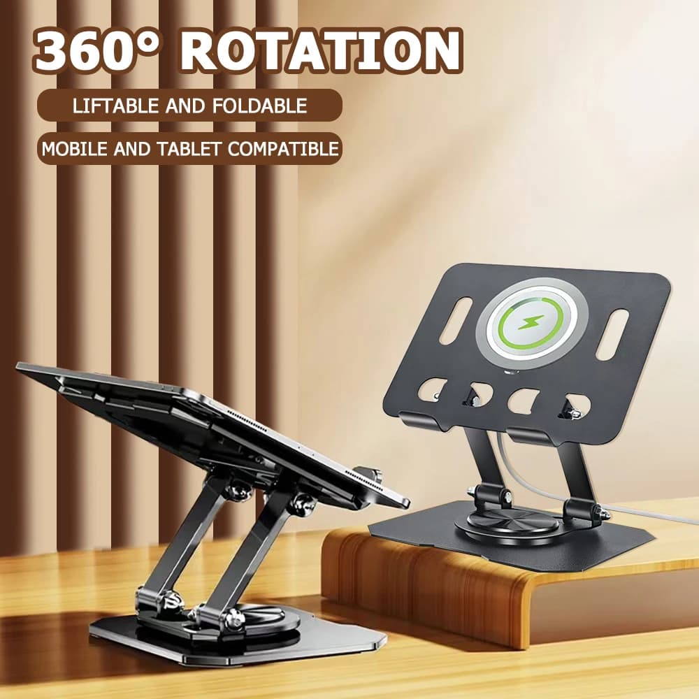 360 Tablet Desk Supporto per telefono cellulare Supporto regolabile in lega di alluminio Desktop Staffa pigra pieghevole per iPhone iPad Laptop Samsung