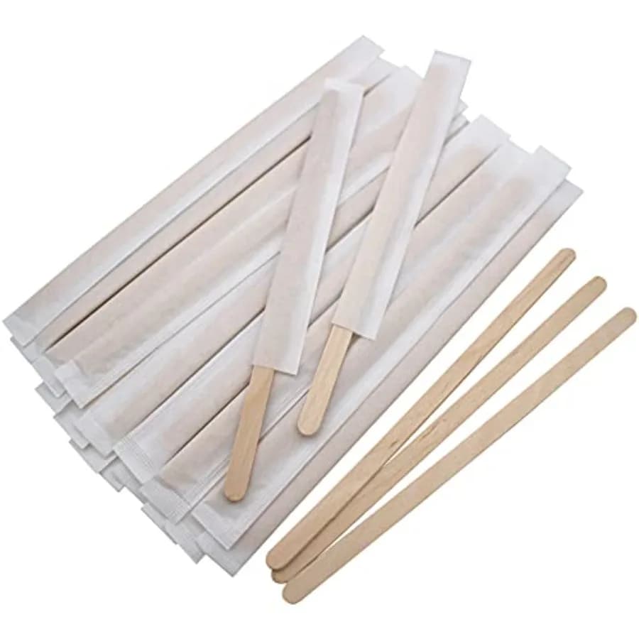 Confezione di agitatori per caffè in legno, bastoncini di legno usa e getta per caffè/tè, bevande calde, cioccolata calda, frullatori in legno per burro