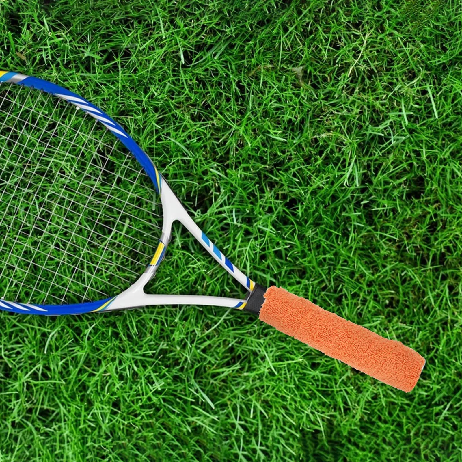 Nastro per Impugnatura Racchetta da Tennis in Fibra, Multifunzionale, Antiscivolo, Assorbente, per Racchette da Tennis e Badminton