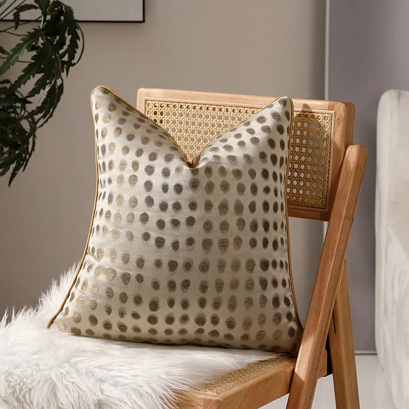 Luxury Geometric Pillow Sheet Decorative cushion cover with high precision piping board Jacquard 45x45 cm Square cushion cover