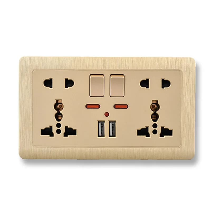 Depoguye wall socket Usb standard UK, universal USB socket with 5 holes, charging socket for phone from 220v to usb type c 146mm * 86mm