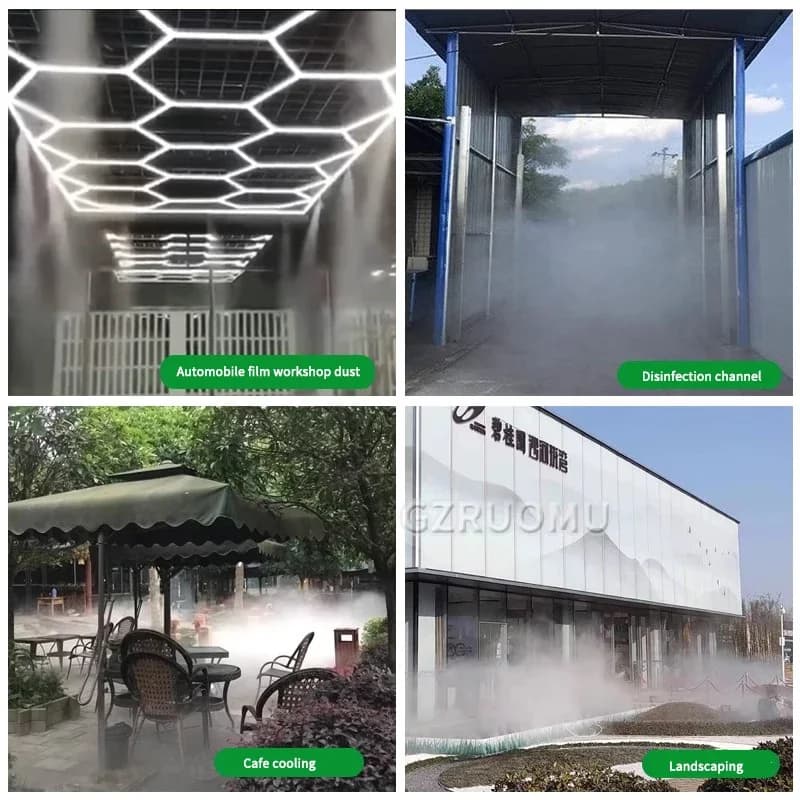 Macchina della nebbia 0.5-2.0L/Min 40-80bar Pompa di nebulizzazione ad alta pressione per spruzzatore d'acqua Sistema di raffreddamento a nebbia esterna Umidificatore per serra
