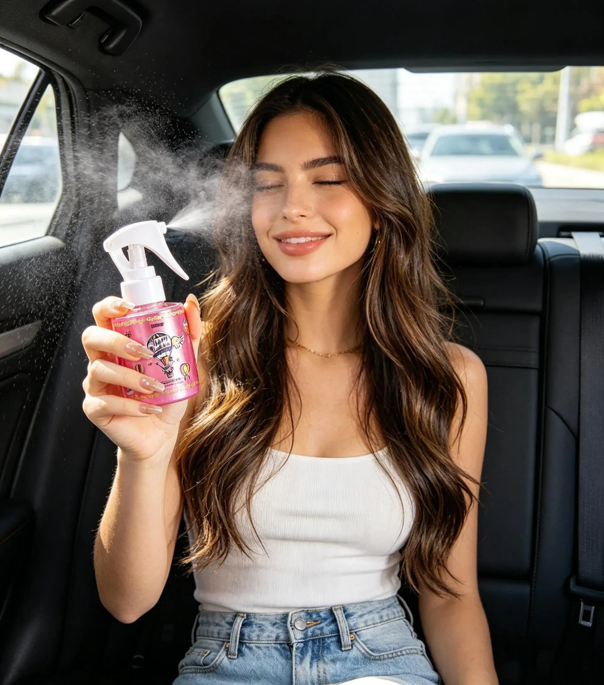 Deodorante Spray per Auto a Forma di Cartone Animato, Profumo Dolce per Capelli e Corpo, Deodorante a Lunga Durata per Auto, Casa e Viaggi