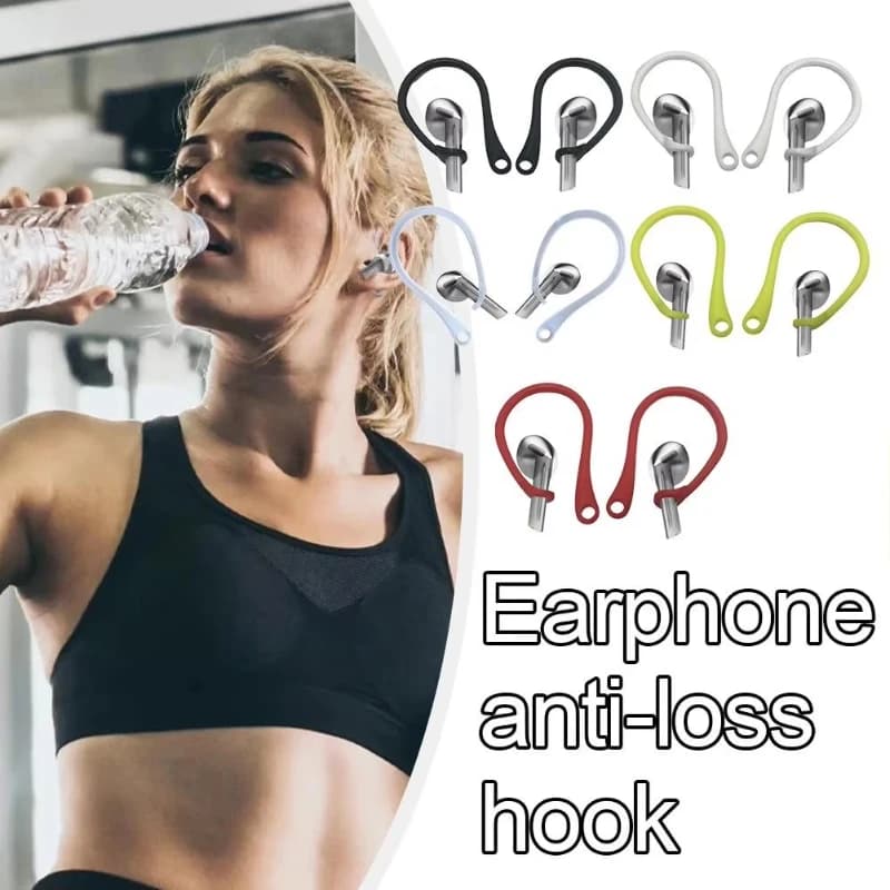 2-12 Pezzi Ganci Auricolari Anti-Smarrimento in Silicone per Apple AirPods 1 2 3 4, Ganci Auricolari Sportivi Anti-Caduta per AirPods Pro, Ganci per Auricolari Wireless