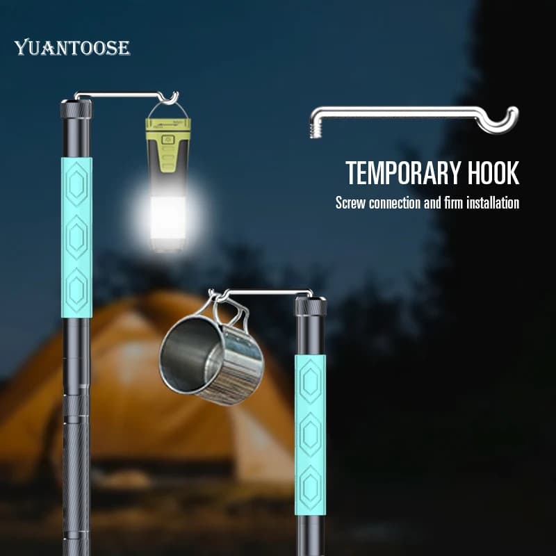 Yuantoose Outdoor Tool Camping Excursion Set of bright trekking poles with mobile phone bracket