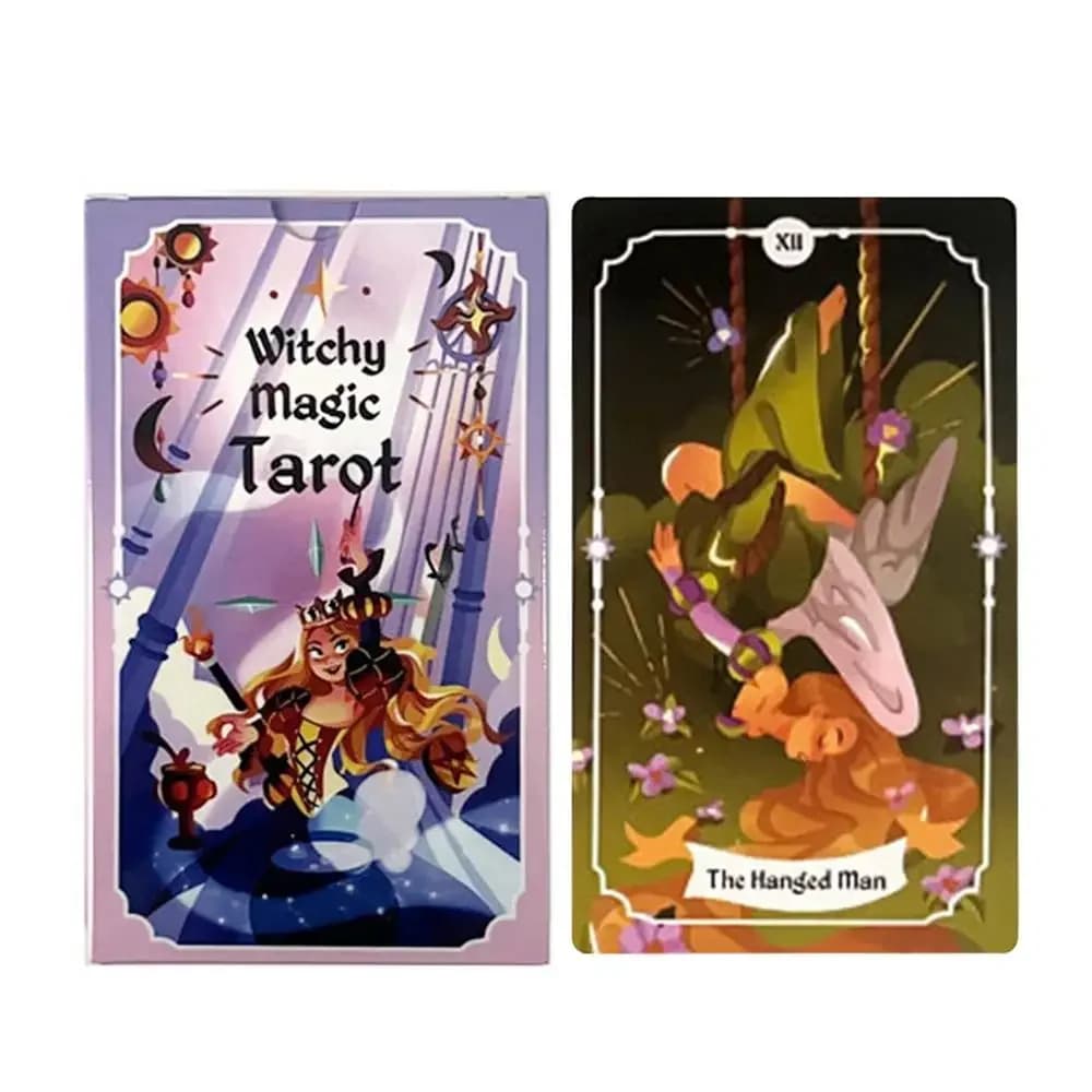 78 pezzi di carte Oracle dei tarocchi magici della strega, edizione inglese, carte da divinazione, gioco dei tarocchi, regalo