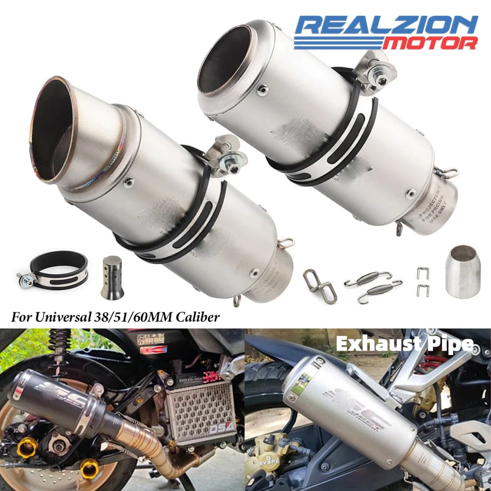 Universal exhaust pipe 38MM 51mm 60mm exhaust silencer for motorcycle exhaust pipe connection connection pipe with DB Killer SC Style