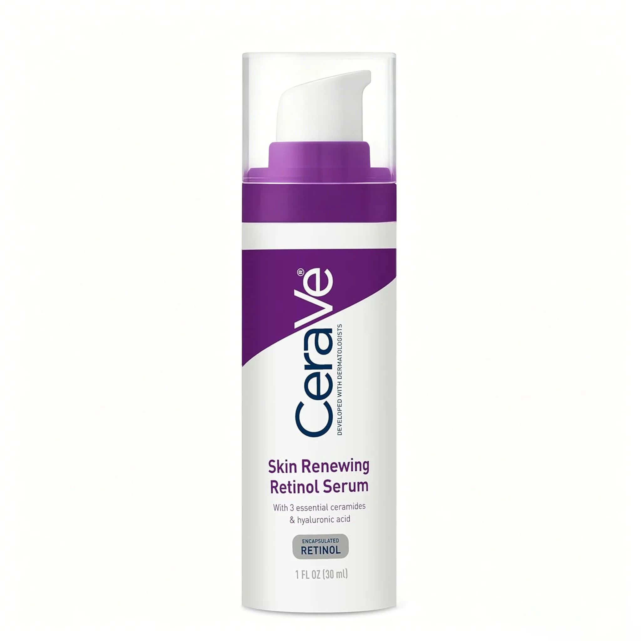 Siero Viso al Retinolo CeraVe, Formula con Acido Ialuronico e Niacinamide, Essenza per la Cura Quotidiana della Pelle del Viso, 30 ml