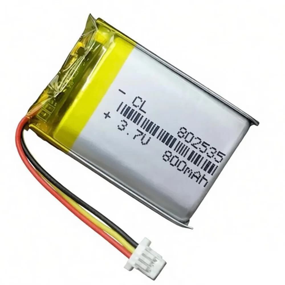 3.7V 800mAh 802535 With SH 1.0mm Plug Lithium Polymer Battery For MP3 GPS DVD Bluetooth Recorder E-book Camera Smart Watch Toy