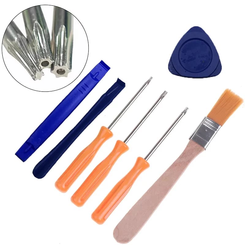 7Pcs Screw Driver Torx T6 T8 T10 Repairing Tool For Xbox One 360 For PS3 For PS4 For PS5 Series Anti Pry Hole Repairing Tool Set
