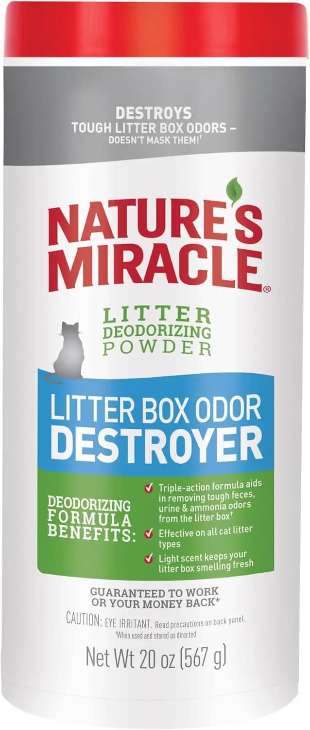 Polvere Deodorante per Lettiera per Gatti, Formula Anti-Odore da 20oz per Lettiere Fresche