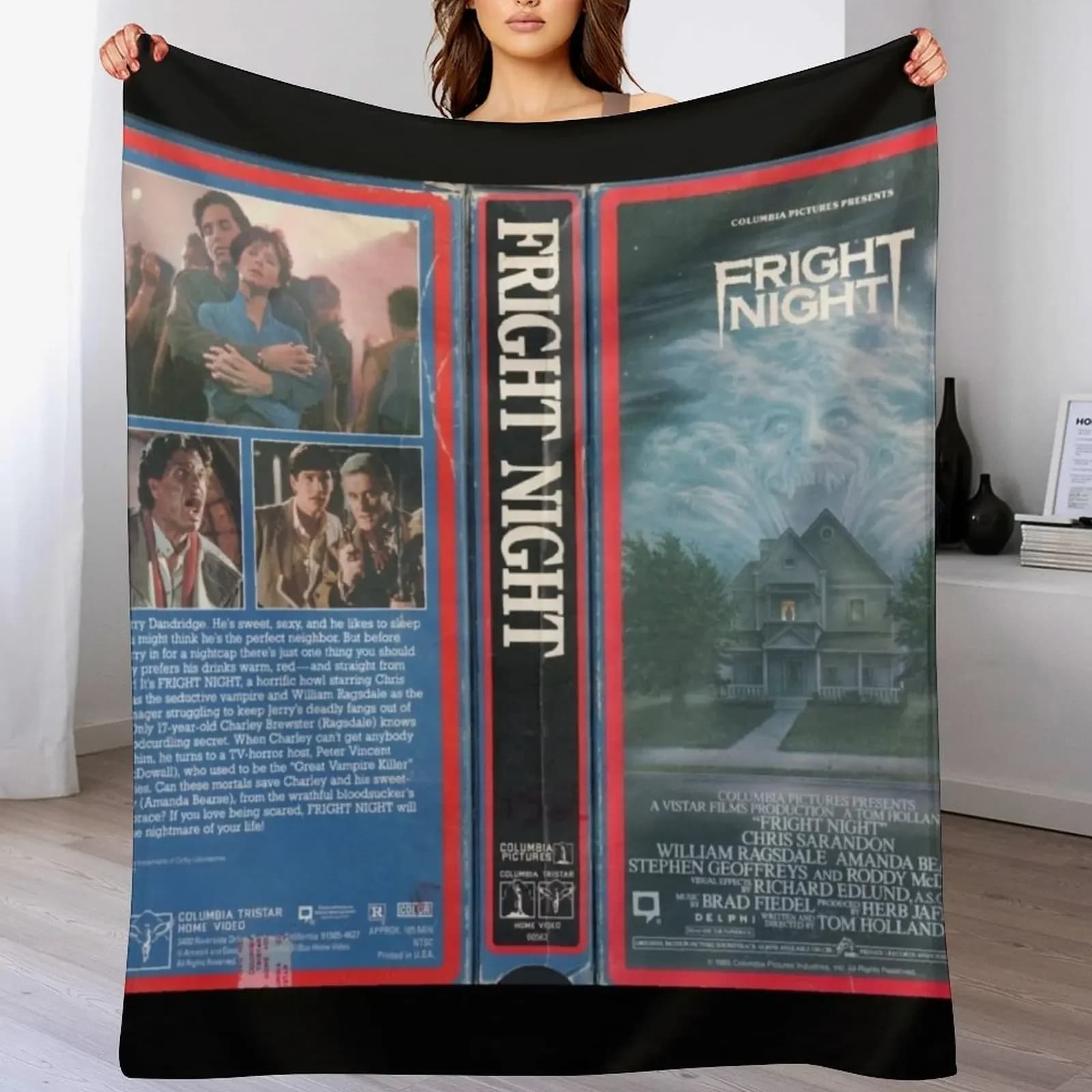 Coperta con copertina Horror VHS, morbida e confortevole, per tutto l'anno, per la casa