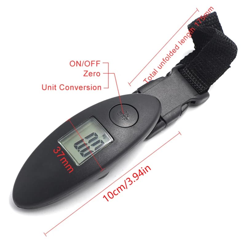 Bilancia da viaggio digitale da 40 kg/100 g Bilancia per bagagli Bilancia tascabile elettronica Bilancia per bagagli portatile ad alta precisione