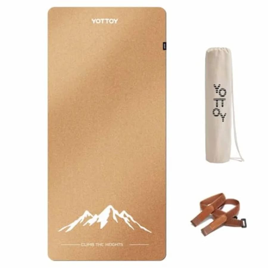 Tappetino Yoga Antiscivolo per Hot Yoga con Design Anti-Strappo e Tappetino in Gomma Naturale Ecologica con Cinghia e Borsa
