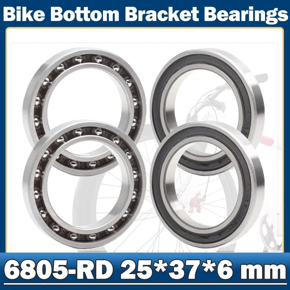 4 Pezzi 6805-RD 25*37*6 mm Cuscinetti per Movimento Centrale Bicicletta per BB/Mozzi/Pivot (HT2 / BB51) 6805 RD MR25376 SC6805N RS 6805RD