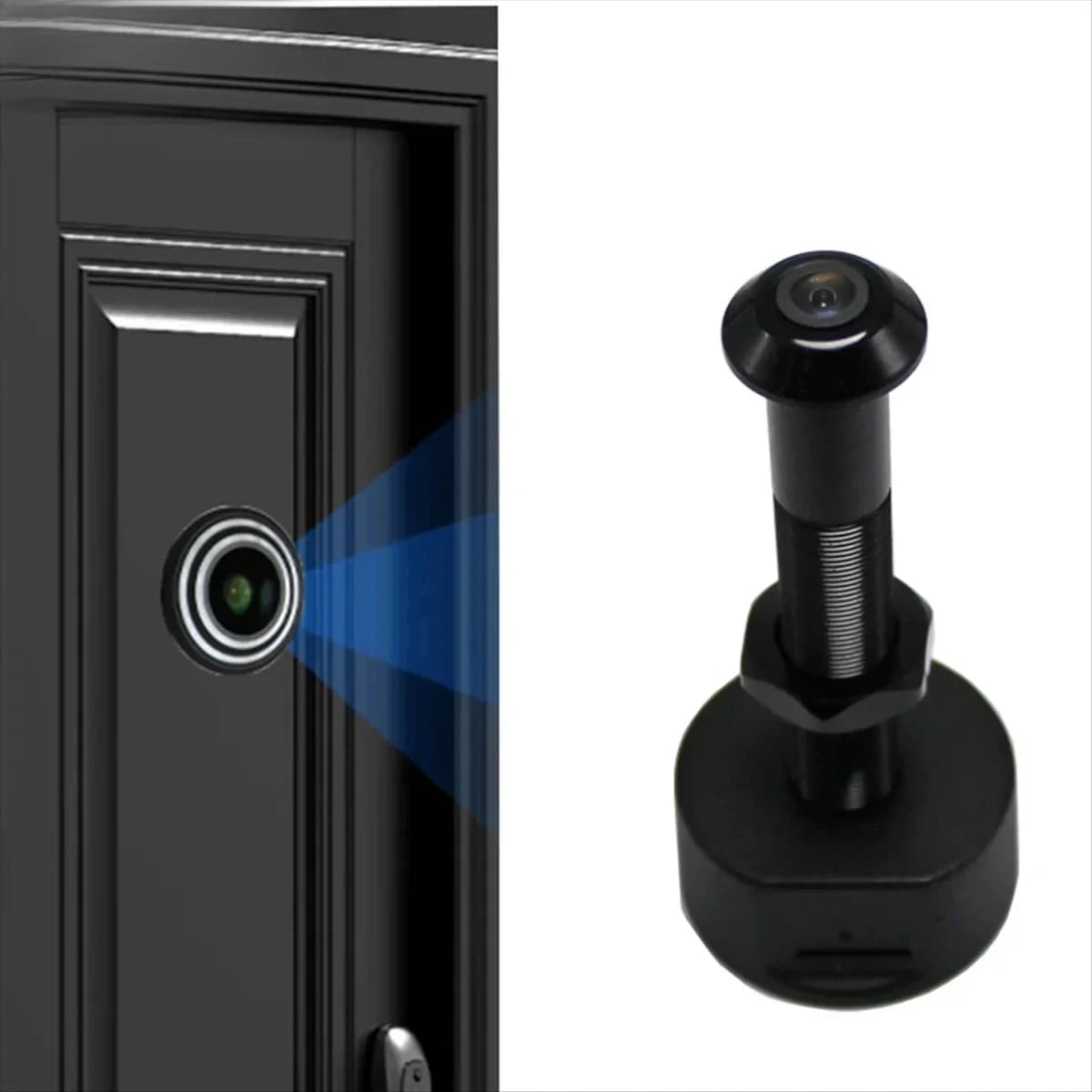 Wholesale BBA51I Tuya 12mm Fisheye WiFi Door Viewer, Dual Frequency Smart Home Peephole Camera, Silver+Black
