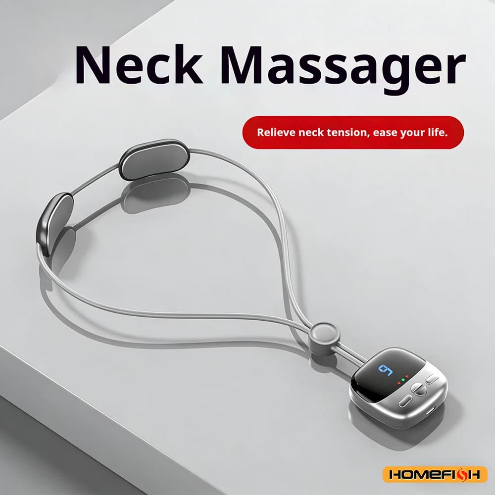 Intelligent Cervical Massage with Impulse and Heat, Handheld Portable Device with Long Battery Life for a Deep Cervical Relaxation and Spalles everywhere