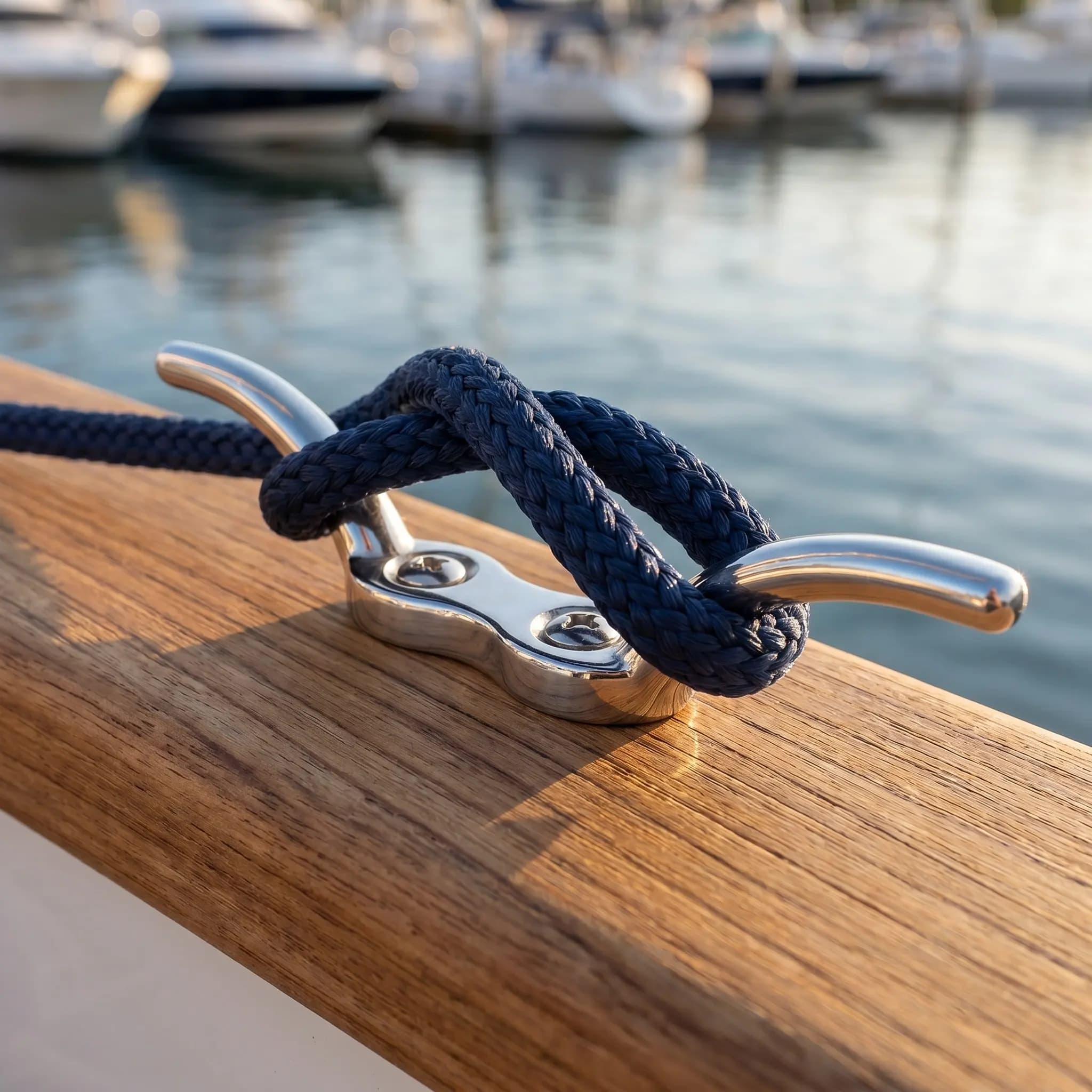 Stainless Steel Boat Cleats 4 Pack Marine Kayak Rope Deck Mooring Hardware for Docks and Small Boats