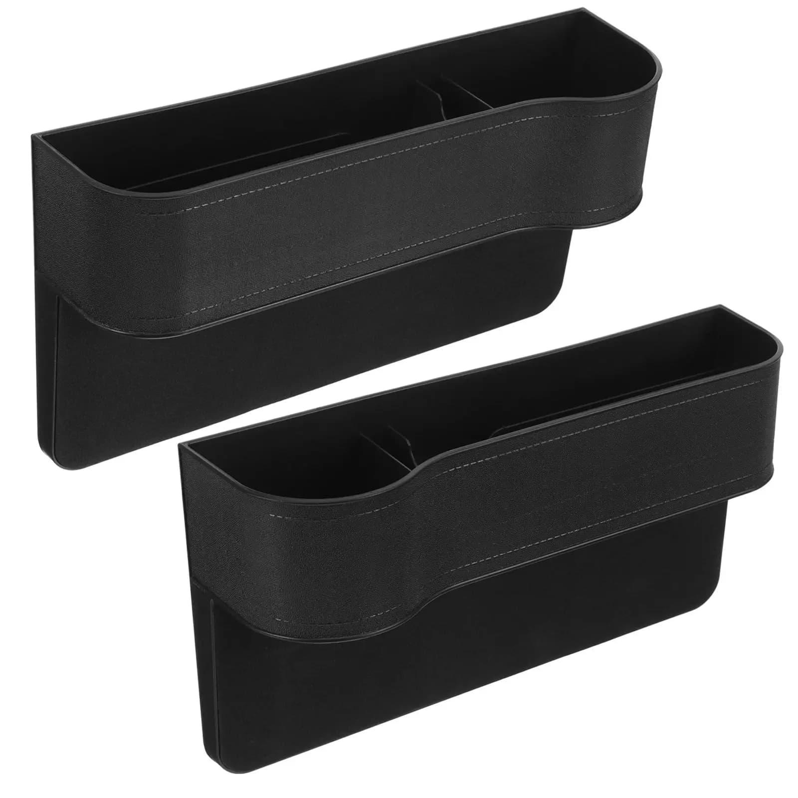 2 Pezzi Tasche Organizer per Fessure Sedili Auto, in Plastica Robusta Indeformabile, Organizer Laterale per Console, per Sedili Anteriori, Accessori Auto