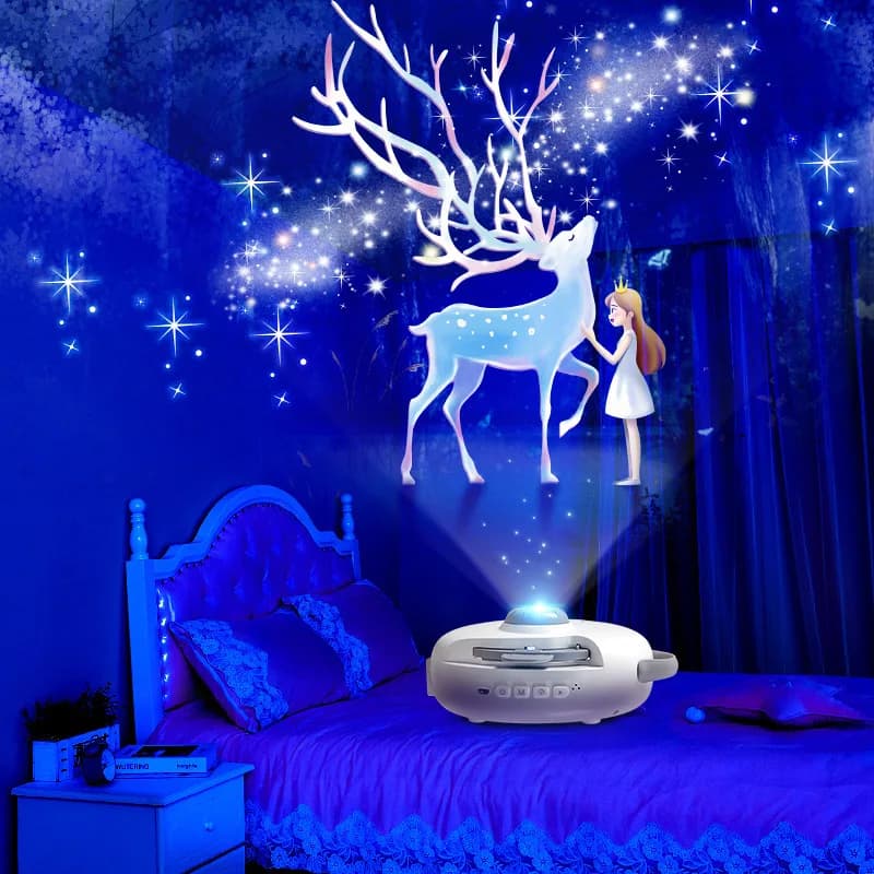 Proiettore Galaxy Star 32 in 1 con altoparlante Bluetooth, luce notturna planetaria nebulosa stellata con messa a fuoco regolabile ricaricabile tramite USB