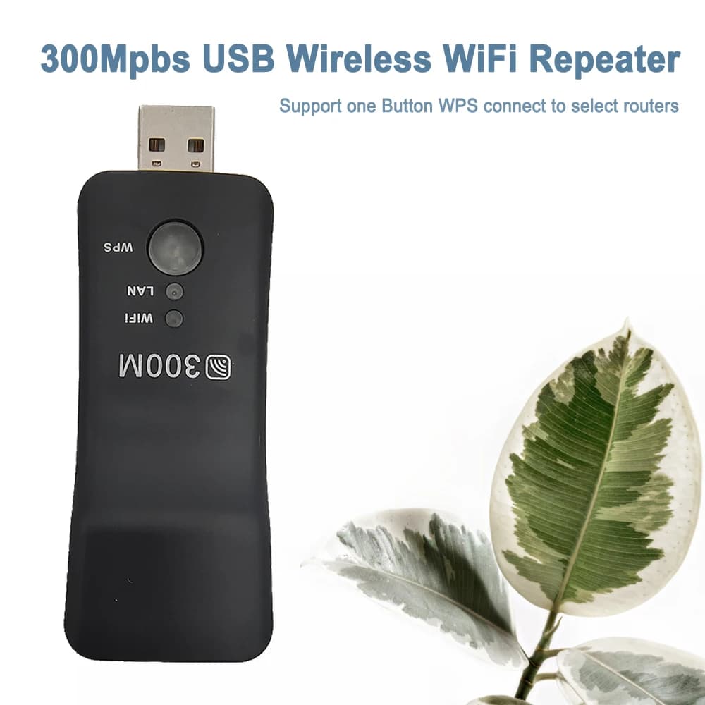 Adattatore Wifi universale USB wireless da 2,4 GHz 300 Mbps Porta RJ-45 Ripetitore ponte di rete Ethernet Cliente per la nuova Smart TV