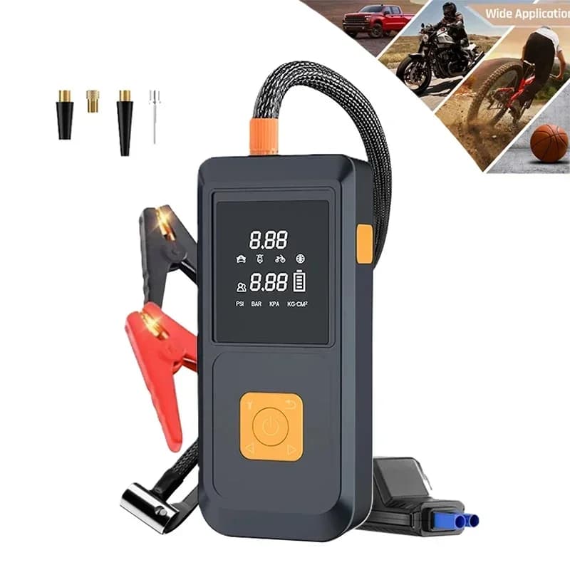 2024 nuovi prodotti Avviatore di emergenza per auto multifunzione portatile Avviatore di emergenza 12V Auto Buster con gonfiatore digitale per pneumatici