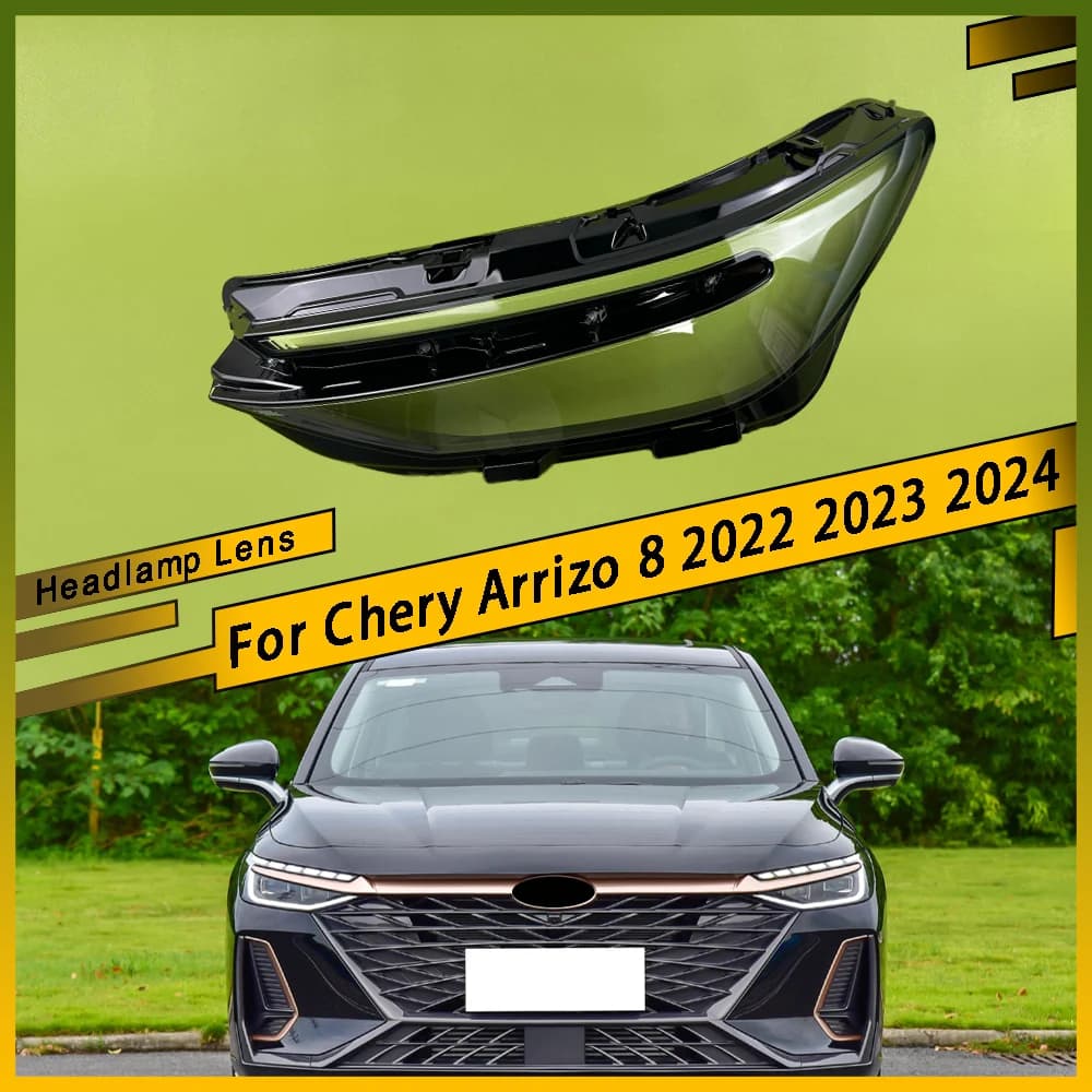 For Chery Arrizo 8 2022 2023 2024 Car Front Headlight Lens Cover Car Headlight Transparent Glass Lamp Cover Shell Car Products