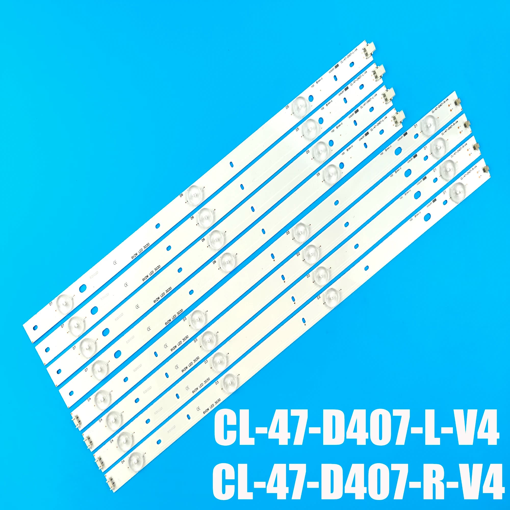 Striscia di retroilluminazione a LED per CL-47-D407-R-V4, CL-47-D407-L-V4, 47 pfl3198h 47 pfl5708/F7 47 pfg4109/78 47 pfl3188 PT470H1-DUJFFE 47 pfg417