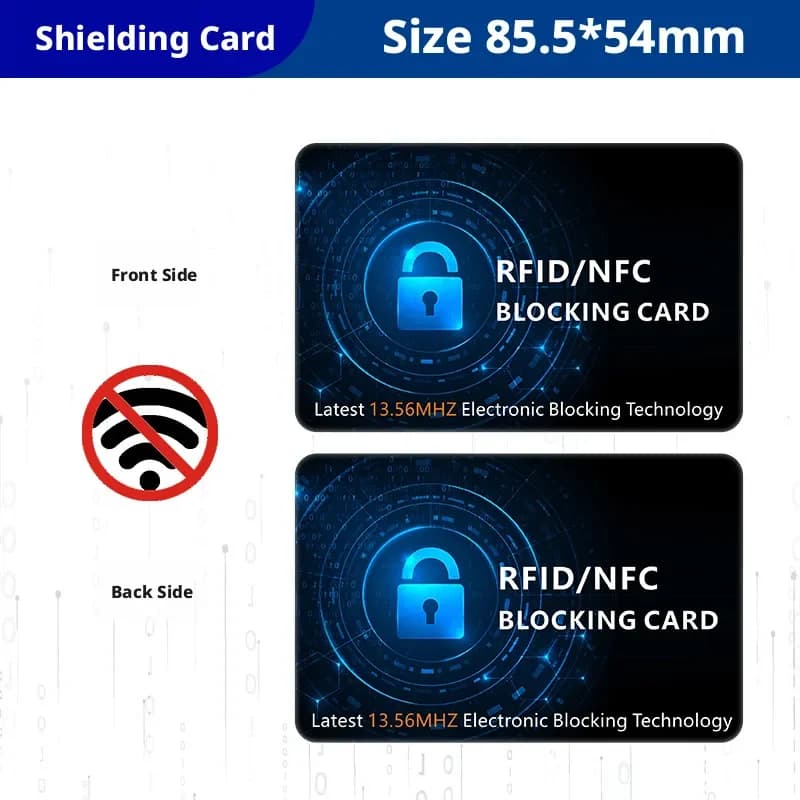 RFID Blocking Card Protector 5Pack NFC Theft Shield Wallet Guard For Credit Debit ID Passport Keep Your Personal Data Safe From