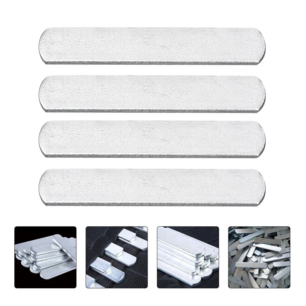 4Pcs Weighted Steel Plates Electroplated Heavy Duty Fitness Equipment Exercise Weight Bearing Steel Strips for Home Workout