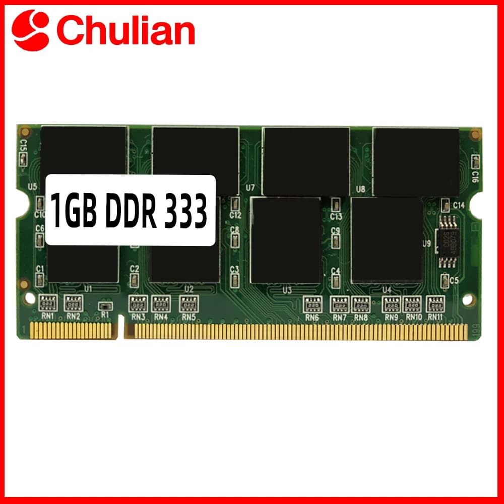Memoria RAM SODIMM per Notebook PC2700 DDR 333MHz 200PIN DDR1 da 1GB per CPU Intel o AMD