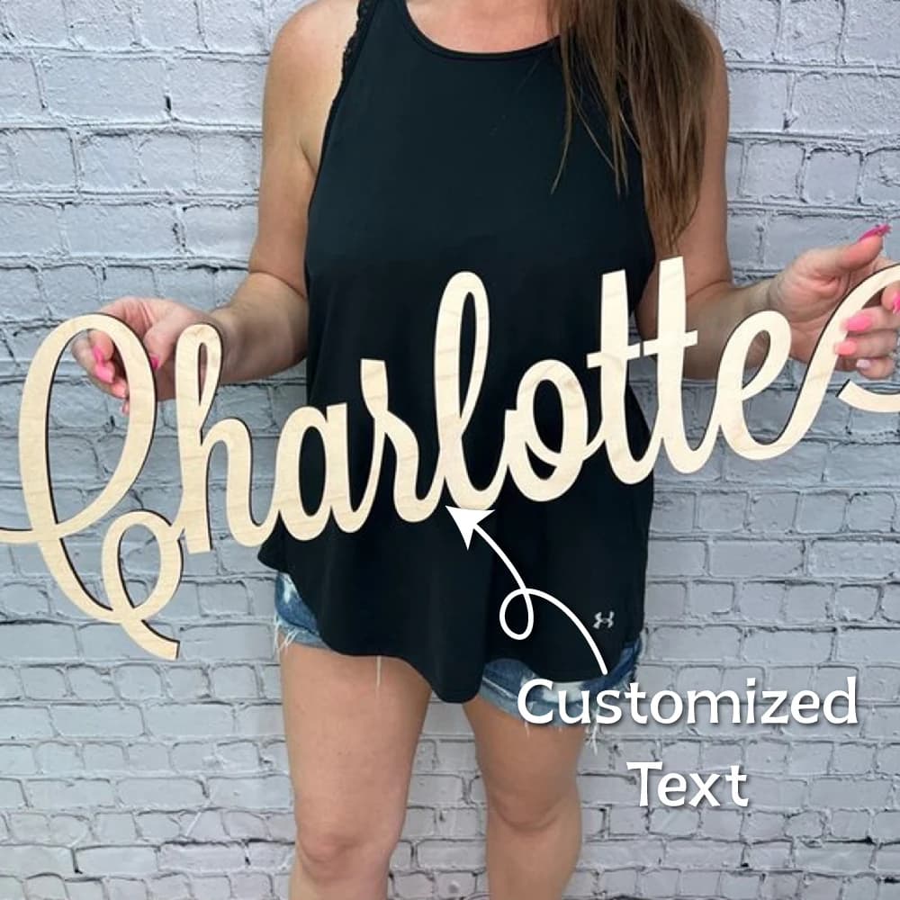 1pc Personalized wooden nameplate, Customized gift Wall art decoration, living room and bedroom decoration