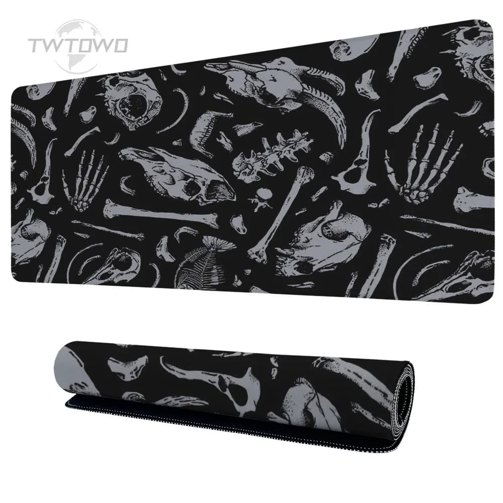 Tappetino per mouse Gamer Cool Dinosaur Fossil Horror XL HD Computer Home Mousepad XXL Antiscivolo Ufficio Morbido Tappetino da tavolo in gomma naturale