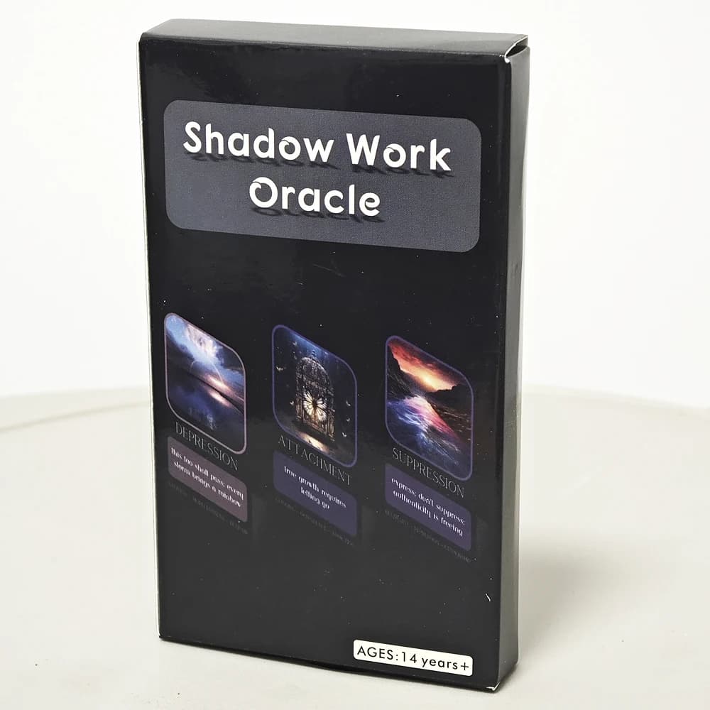 Carte da lavoro Shadow da 10,3 * 6 cm | 33 carte Oracle uniche | Auto-Care e compagno di Oracle