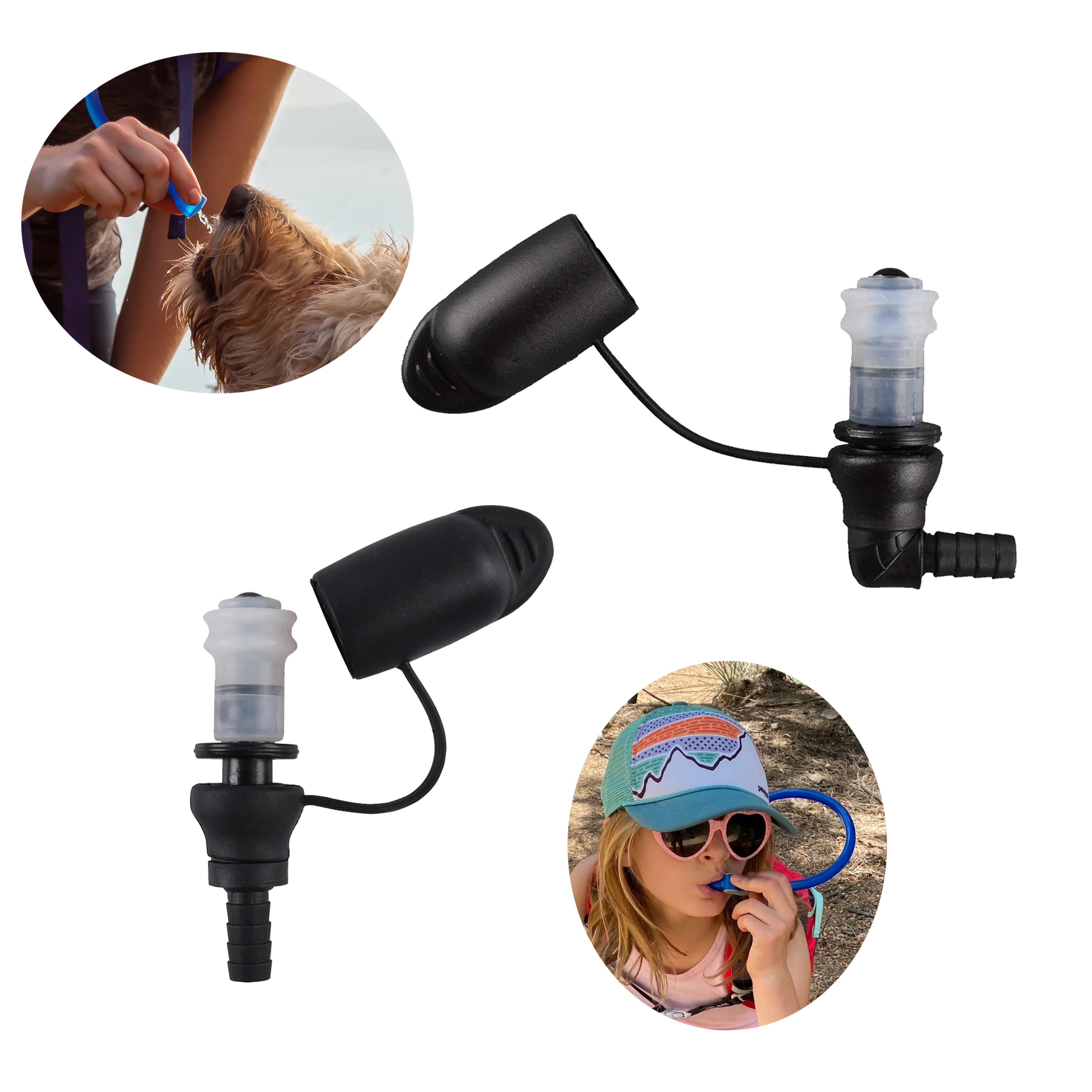 Replacements clamp valve for water bladder, 90 degrees, water package, silicone nozzle, mouthpiece