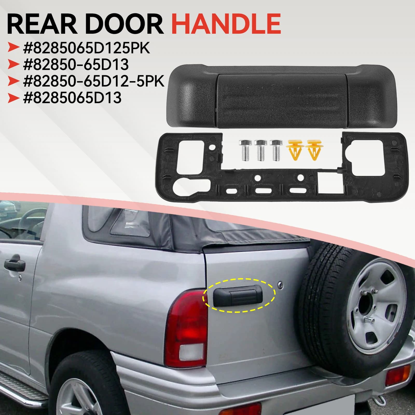 Maniglia del Portellone Posteriore 8285065D125PK per Suzuki Grand Vitara e Grand Vitara XL-7 1998-2005