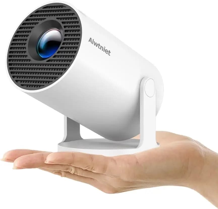 Mini Proiettore con WiFi 6 e Bluetooth 5.4, Proiettore Portatile Supporto 4K, Proiettore Smart Android 14 con 200 ANSI e Auto