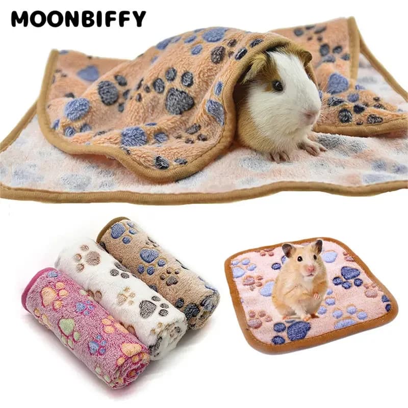 Criceto cavia coperta piccoli articoli per animali domestici morbido letto caldo tappetino per dormire flanella Pad in pile per coniglio ricci accessori Conejos