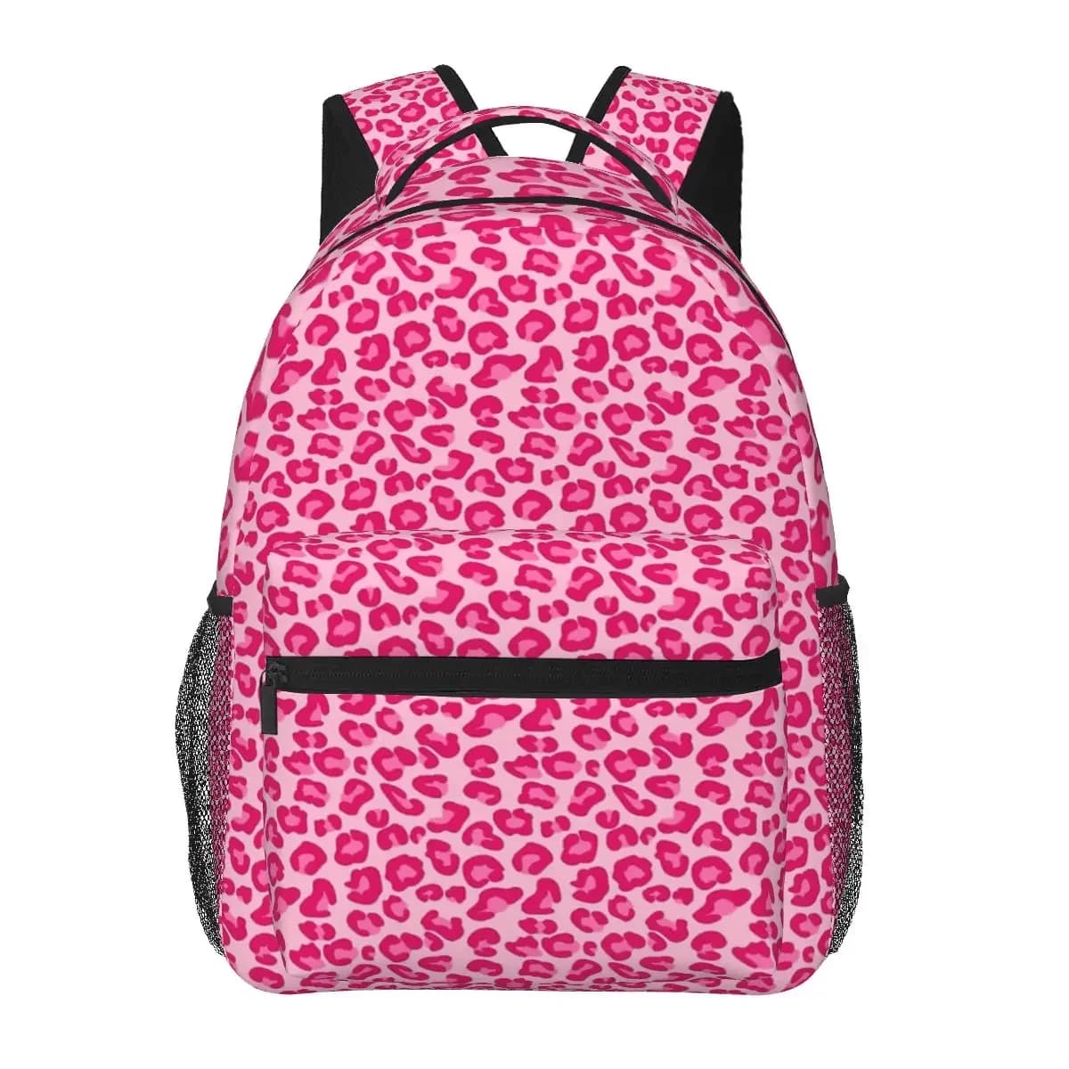 Leopard Print In Pastel Pink Hot Pink And Fuchsia One Casual Backpack